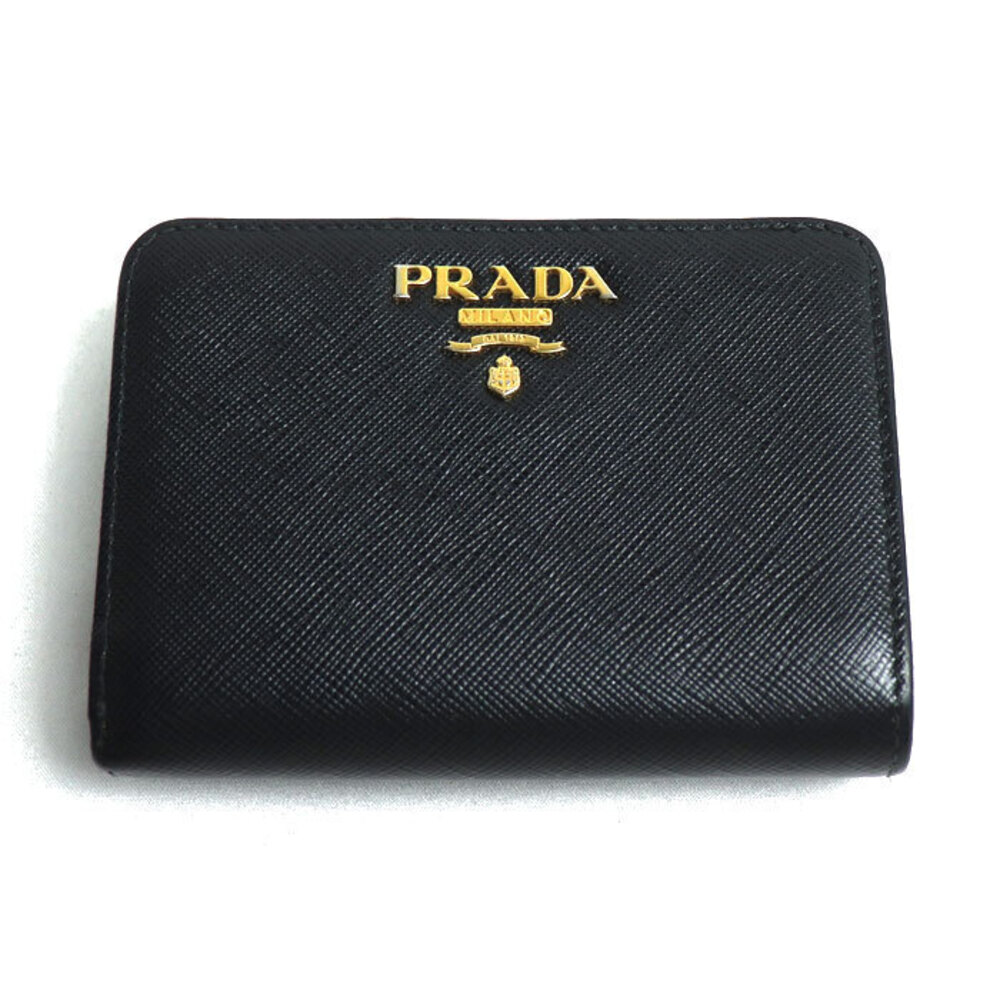 Prada Saffiano Multicolor Bifold Wallet Pink Black